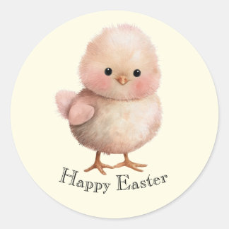 Fluffy Little Chick | Cute Spring & Easter Animal Classic Round Sticker