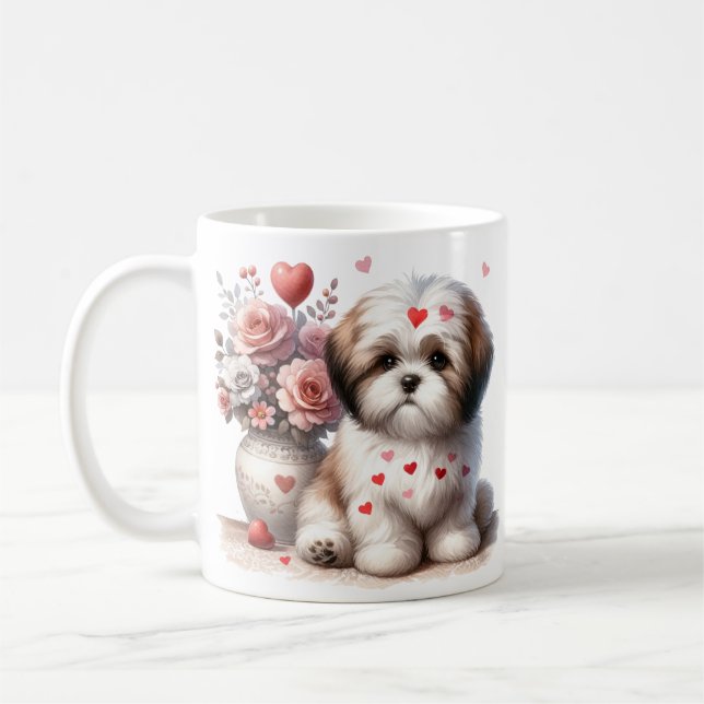 "Fluffy Love" Shih Tzu Mug (Left)