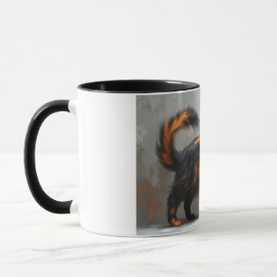 Fluffy maine coon cat mug