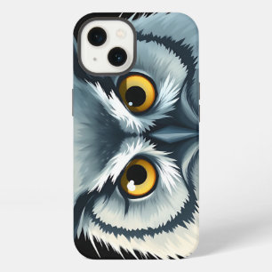Fluffy Owl with Expressive Eyes iPhone 13 Case