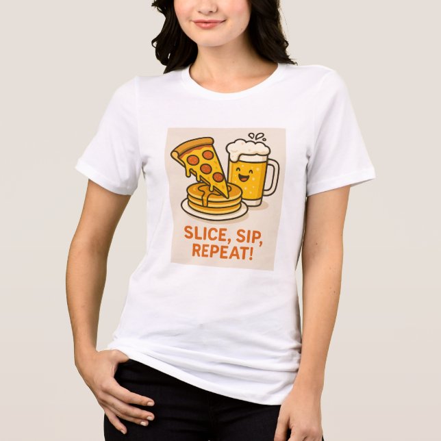 Fluffy Pancakes & Fresh Orange Juice – Breakfast B Tri-Blend Shirt (Front)