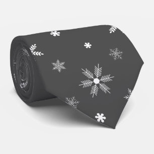 fluffy pattern of flakes tie