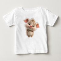 Fluffy Piglet with Big Eyes