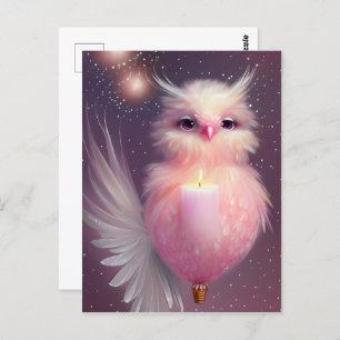 Fluffy Pink Baby Bird Postcard