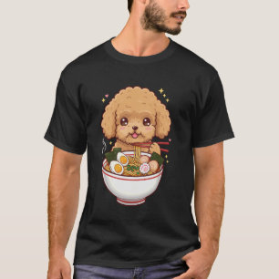Fluffy Pup Slurping Noodles Egg Narutomaki Cosy Fu T-Shirt