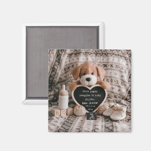 Fluffy Puppy dog lovers pregnancy announcement Magnet
