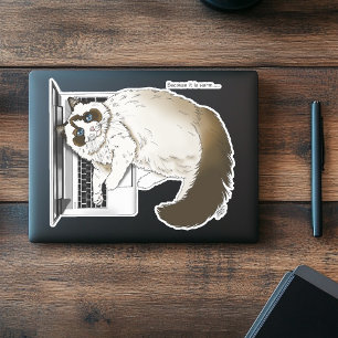 Fluffy Ragdoll Cat Lavender Laptop Funny
