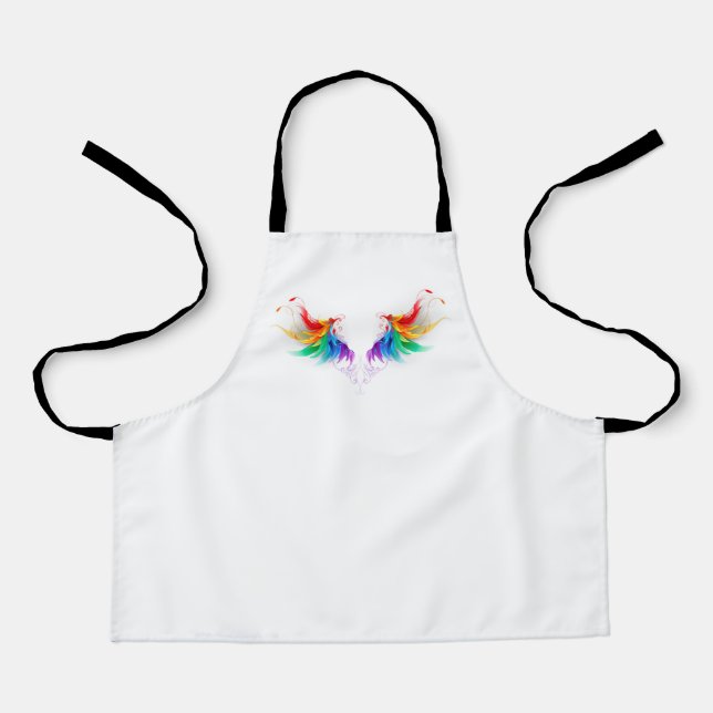 Fluffy Rainbow Wings Apron (Front)