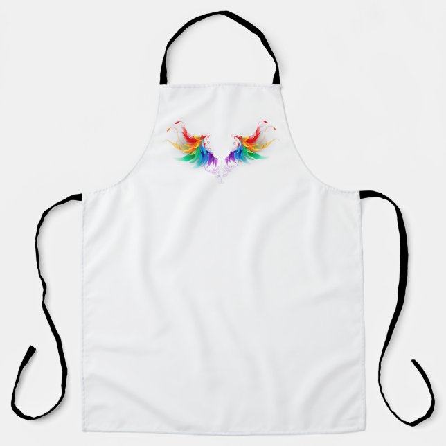 Fluffy Rainbow Wings Apron (Front)