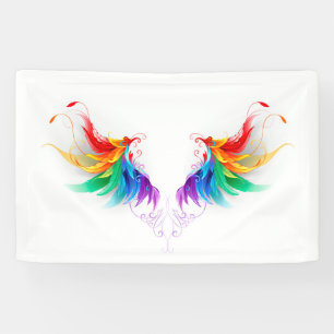 Fluffy Rainbow Wings Banner