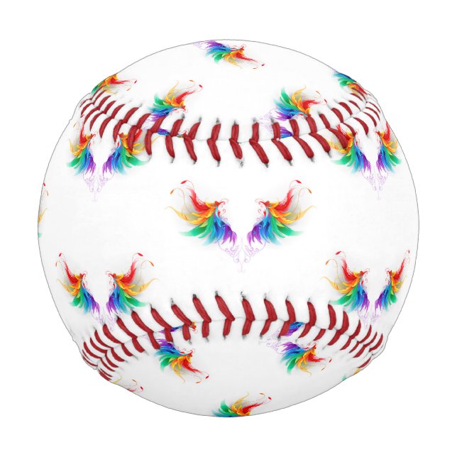 Fluffy Rainbow Wings Baseball (Front)