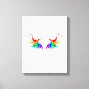 Fluffy Rainbow Wings Canvas Print