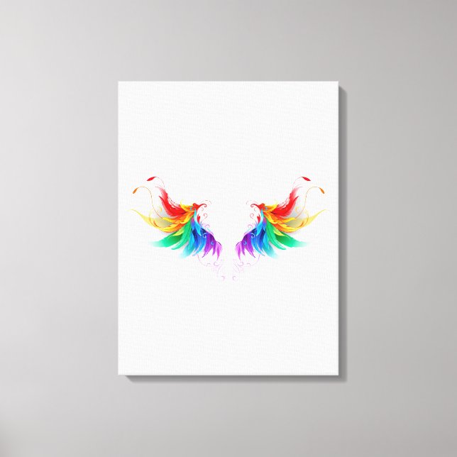 Fluffy Rainbow Wings Canvas Print (Front)