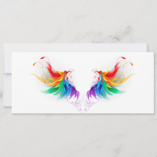 Fluffy Rainbow Wings Card