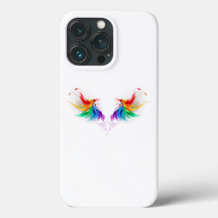 Fluffy Rainbow Wings iPhone 13 Pro Case