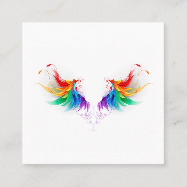 Fluffy Rainbow Wings Discount Card (Front)