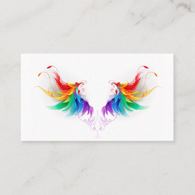Fluffy Rainbow Wings Discount Card (Front)
