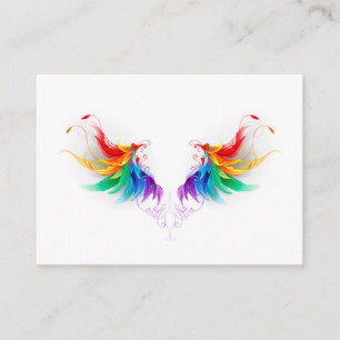 Fluffy Rainbow Wings Enclosure Card
