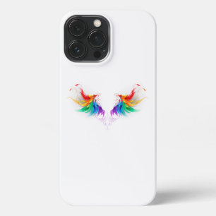 Fluffy Rainbow Wings iPhone 13 Pro Max Case