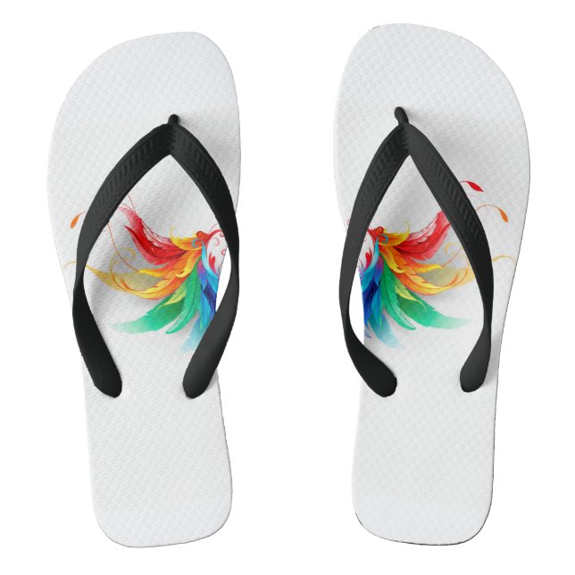 Fluffy Rainbow Wings Jandals (Footbed)