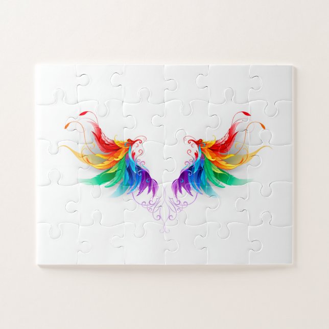 Fluffy Rainbow Wings Jigsaw Puzzle (Horizontal)