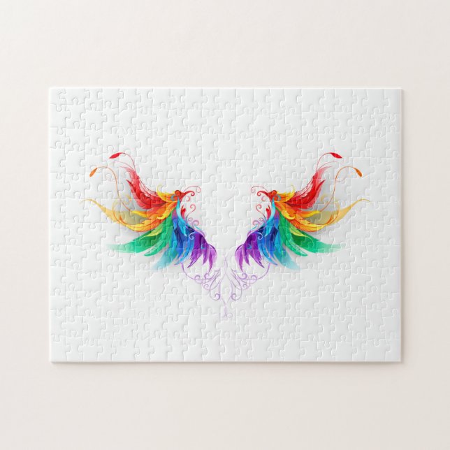 Fluffy Rainbow Wings Jigsaw Puzzle (Horizontal)