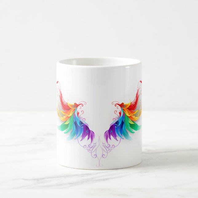 Fluffy Rainbow Wings Magic Mug (Center)