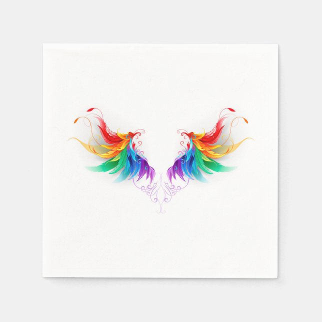 Fluffy Rainbow Wings Napkin (Front)