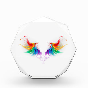 Fluffy Rainbow Wings Photo Block