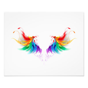 Fluffy Rainbow Wings Photo Print