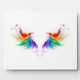 Fluffy Rainbow Wings Plaque