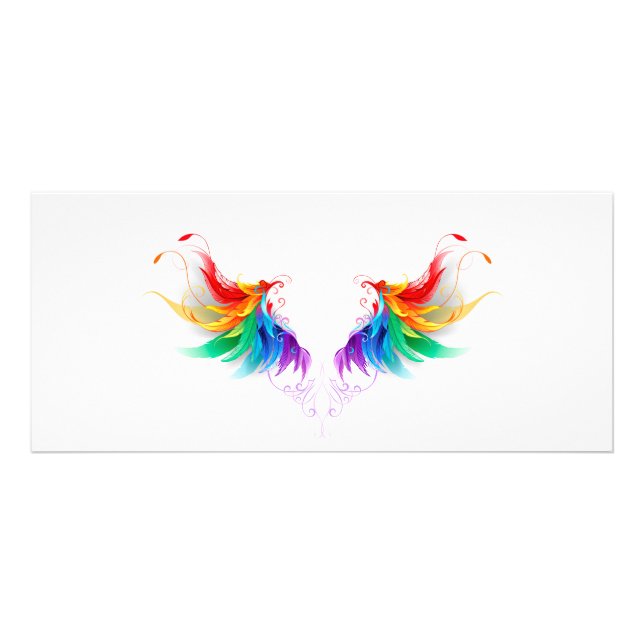 Fluffy Rainbow Wings Rack Card (Front)