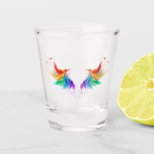 Fluffy Rainbow Wings Shot Glass