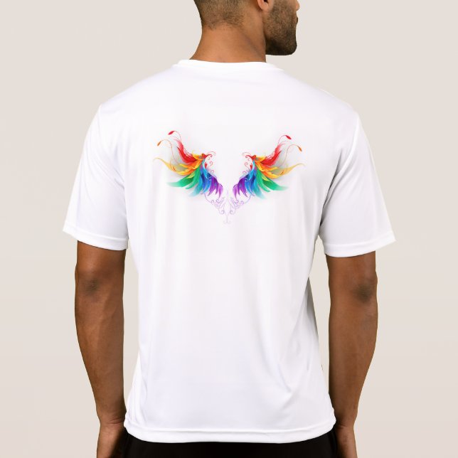 Fluffy Rainbow Wings T-Shirt (Back)