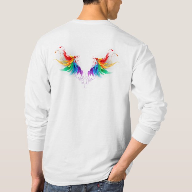 Fluffy Rainbow Wings T-Shirt (Back)