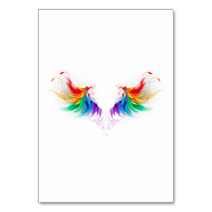 Fluffy Rainbow Wings Table Number