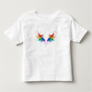 Fluffy Rainbow Wings Toddler T-Shirt