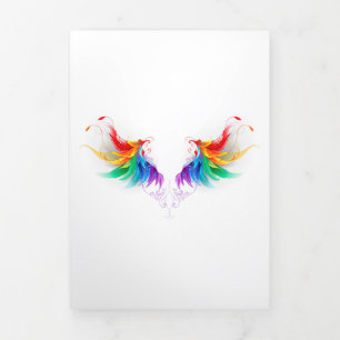 Fluffy Rainbow Wings Tri-Fold Programme