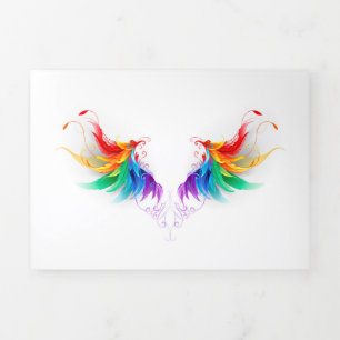 Fluffy Rainbow Wings Tri-Fold Programme