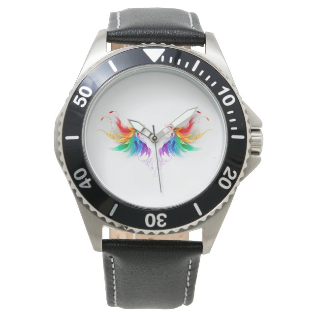 Fluffy Rainbow Wings Watch (Front)
