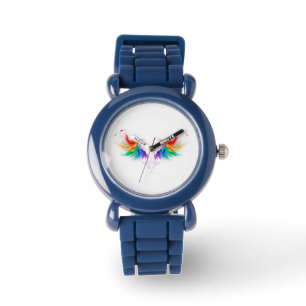 Fluffy Rainbow Wings Watch