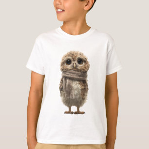 Fluffy Scarf Owlet Kids T-Shirt