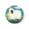 Fluffy Sheep & Yellow Flowers Art Magnet