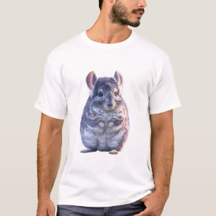 Fluffy Silver Chinchilla Portrait Men T-Shirt