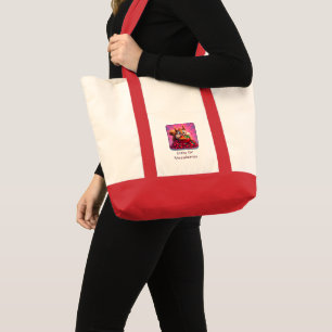 Fluffy Squirrel “Crazy for Strawberries”, funny  Tote Bag