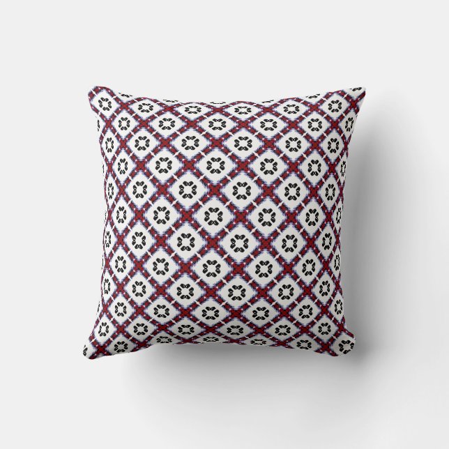 Fluffy Stripes Floral Cushion (Back)