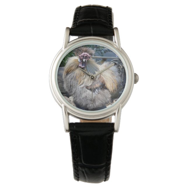 Fluffy Ugly Chicken, Wrist Watch (Front)