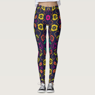 Fluffy White and Tan Puppy Portrait Leggings