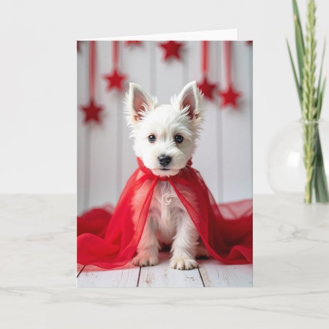 Fluffy White Christmas Card (Front)