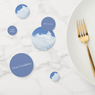 Fluffy White Clouds Confetti